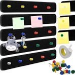 6 Adet Keçe Mantar Pano Seti - 50'li Raptiye - Çift Taraflı Bant - Fotoğraf Çerçevesi Albümü Not Kağıdı Tutucu Takı Askısı Organizer Düzenleyici - 5X30 cm