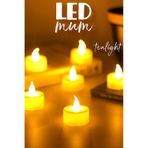 6 Adet Led Mum Tealight Mini Dumansız Pilli Alevli Dekoratif Yapay Mum Işıldak Beyaz 1036-2 Beyaz