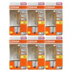 (6 Adet) Ledvance 7,5W Sarı Işık (2700K) E27 Duylu (Kalın Duy) Filament Led Ampul