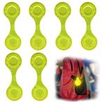 6 adet manyetik reflektör, reflektörlü mıknatıslar, reflektörler, çocuklar, reflektör klipsler, römork, güvenlik reflektörü, gece koşusu, bisiklet, bebek arabası, sırt çantası, ceket (yeşil)