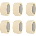 6 Adet Maskeleme Bandı Boya Bandı 36mm X 25m Kağıt Bant