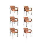 6 Adet Metal Ayaklı Plastik Sandalye Koltuk 6'Lı Set