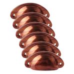 6 adet midye kulp mobilya kulpları antika kapı kolu vintage metal dolap düğmesi yarım daire düğmeler dolap çekmece eczacı dolabı için, yıllık komodinler çekme kolları, 81 x 35 mm (13)