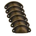 6 adet midye kulp mobilya kulpları antika kapı kolu vintage metal dolap düğmesi yarım daire düğmeler dolap çekmece eczacı dolabı için, yıllık komodinler çekme kolları, 81 x 35 mm (1)
