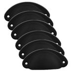 6 adet midye kulp mobilya kulpları antika kapı kolu vintage metal dolap düğmesi yarım daire düğmeler dolap çekmece eczacı dolabı için, yıllık komodinler çekme kolları, 81 x 35 mm (7)