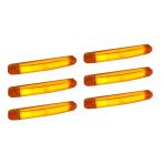 6 Adet Neon Parmak LED Lamba Slim Model Turuncu 12-24 Volt