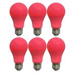 (6 Adet) Osaka 10W Pembe Işık E27 Duylu (Kalın Duy) Led Ampul