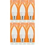 (6 Adet) Osaka 7W (50W) 3000K (Sarı) E27 Duylu (Kalın Duy) Mum Led Ampul