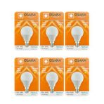 (6 Adet) Osaka 7W (50W) Sarı Işık E14 Duylu (İnce Duy) Led Mini Ampul