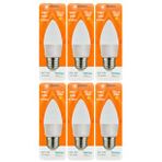 (6 Adet) Osaka 9W (70W) Sarı Işık (3000K) E27 Duylu (Kalın Duy) Led Mum Ampul
