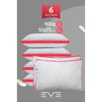 6 Adet Pembe Serisi Kılıflı Fermuarlı Klimali Antialerjik Silikon Nano Elyaf Yastık 50x70cm - 50 x 70 cm - Beyaz