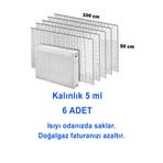 6 Adet Petek Arkası Izolasyon Kalorifer Radyatör Arkası Isı Yalıtım Levhası Radyatör Arkalığı