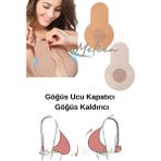 6 Adet Pushup Göğüs Meme Ucu Kapatıcı Dikleştirici Kaldırıcı Kaldırma Pedi Bez Bandı Sütyensiz