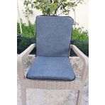 6 Adet Rattan Arkalıklı Sandalye Minderi (Kalınlık 4Cm)-Primer K.gri