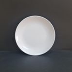 6 Adet Standart Düz Melamin Tatlı & Yemek Servis Tabağı 21 Cm - Beyaz Beyaz