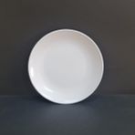 6 Adet Standart Düz Melamin Tatlı & Yemek Servis Tabağı 21 cm - Beyaz