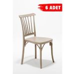 6 Adet Violet Cappucino Sandalye / Balkon-Bahçe-Mutfak