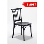 6 Adet Violet Siyah Sandalye/Balkon-Bahçe-Mutfak