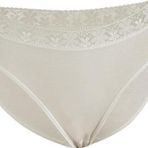 6 Adet Yıldız Bayan Likralı Beli Dantelli Bikini Külot Ekru 3523