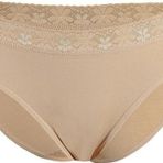 6 Adet Yıldız Bayan Likralı Beli Dantelli Bikini Külot Ten 3527