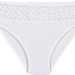 6 Adet Yıldız Bayan Likralı Dantelli Bikini Külot Beyaz 3785