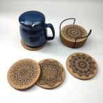 6 Adet Yuvarlak 10X10 cm 6 Adet/takım Iskandinav Mandala Tasarım Yuvarlak Şekil Ahşap Bardak Masa Mat Kahve Fincan Altlığı Kaymaz Ahşap Bardak Mutfak Aksesuarları (Yurt Dışından) - Mats & Pads - Renkli