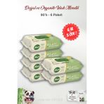 6 AL 5 ÖDE Sleepy Doğal Ve Organik Islak Mendil 50'li ve ROSIE Pamuk
