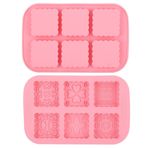 6 Bardak Silikon Pişirme Kalıpları, Çin Mooncake Kalıbı, Yeniden Kullanılabilir, BPA İçermez, Çikolatalı Kurabiye Kek Pişirme Kalıbı Kalıp Pan