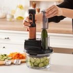 6 Bıçaklı Güçlü Paslanmaz Çelik Buz Kırıcı Blender, 2500W Mutfak Robotu - Ahşap