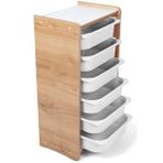 6 Çekmeceli Çocuk Oyuncak ve Aktivite Dolabı,Ceviz-Beyaz 18mm MDF