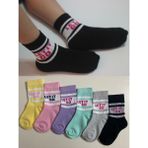 6 Çift Bebek ve Çocuk Çorap Okul & Günlük Kolej Çorabı - 11-12 Yaş - 01-Pembe