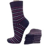 6 çift Siyah Puanlı %81 Merserize Modern Bayan Üst Kalite Moda Lüks Çorap '' Made by Japan Machine Nagata'' (36- 40)