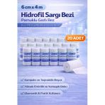 6 cm x 4 M Hidrofil Sargı Bezi Pamuklu Gazlı Bez Kısa Metraj Medikal Sarım Bezi 20 Adet