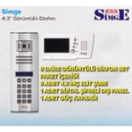 6 Daire Set Simge Görüntülü Diafon - Beyaz