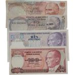 6. Emisyon 7. Emisyon 4 Adet Koleksiyon Kağıt Para. Eski Para