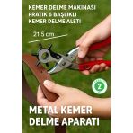 6 Farklı Uçlu Kemer Delme Pensesi Deri Kemer Kumaş İçin Ayarlanabilir Delik Açıcı El Aleti