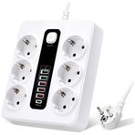 6 Grişli Priz Usb Giriş Yerli Priz Sert Malzeme