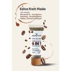 6 in 1 Kahve Krem Maske Çok Amaçlı Aydınlatıcı, Peeling, Nemlendirici, Ölü Hücre Temizleyici 50ml