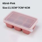 6 Izgara-Pembe 2 Adet 160 Izgara Mini Silikon Buz Tepsisi Buz Küpleri Katlanabilir Buz Kalıp Buz Kırıcı Buz Izgara Tepsisi Küçük Kare Kalıp Buz Yapıcı Silikon Kalıp (Yurt Dışından) - Ice Cream Tubs - Renkli