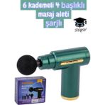 6 Kademeli 4 Başlıklı Masaj Aleti Şarjlı