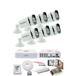 6 Kameralı Set 5Mp Sony Seculensli 1080P, 4 Warm Led, Gece Renkli, Full Hd Ahd Güvenlik Kamerası Seti, Colorvu, V1