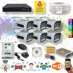 6 Kameralı Yapay Zekalı Gece Renkli Fullhd Kamera Seti 784w-108