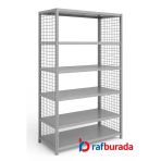6 Katlı Galvaniz Tel Kafesli Çelik Ayakkabılık Rafı 31X75x150 Cm 31X75 Cm