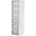 6 Katlı, Katlanabilir Ayakkabılık, Taşınabilir Çok Amaçlı, Geniş, Katlanabilir Dolap ve Raf, Katlanır Taşınabilir Premium Portatif Organizer Ayakkabılık (25,5cm x 34,5cm x 105,5CM) (Beyaz)
