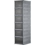 6 Katlı Katlanabilir Organizer, Çok Amaçlı Ayakkabılık, Taşınabilir Portatif, 25.5 x 34.5 x 105 cm (ANTRASİT)