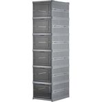 6 Katlı Katlanabilir Organizer, Çok Amaçlı Ayakkabılık, Taşınabilir Portatif, 25.5 x 34.5 x 105 cm (ANTRASİT)