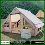6 Kişilik 4 Mevsim 2 Kapılı Tan Pencereli Şişme Çadır 300*210*200Cm