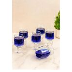 6 Kişilik Cam Elmas Ayaklı Kahve Yanı Bardağı Bardak 50ml