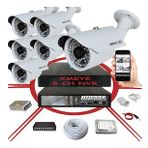 6' lı 5 MP 1940P Sensör 6 Megapiksel Sony Lens Metal Kasa IP Güvenlik Kamerası Seti_BS 748IP