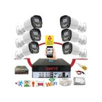 6 Lı Araç Yüz Ve İnsan Tanımalı Hareket Algılayan 5 Mp Lens 4 Warm Led Gece Renkli Gösteren Güvenlik Kamera Seti Bs2304w